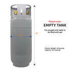 Flame King 43.5LB Steel Forklift Propane Tank with Gauge, DOT and TC Compliant, Rugged-Designed, Larger Than Standard Forklift Tanks
