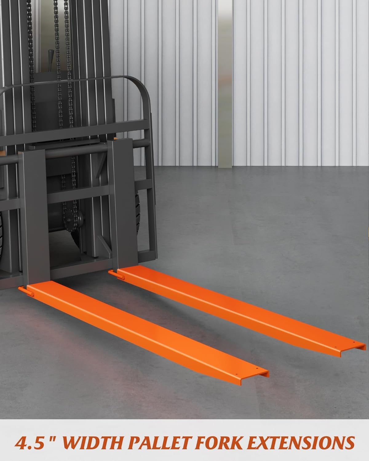Pallet Forklift Extensions, 96" Fork Extensions 4.5" Width, Heavy Duty Fork Extensions for Forklifts, 1 Pair Forklift Extensions for Forklift Truck,Orange