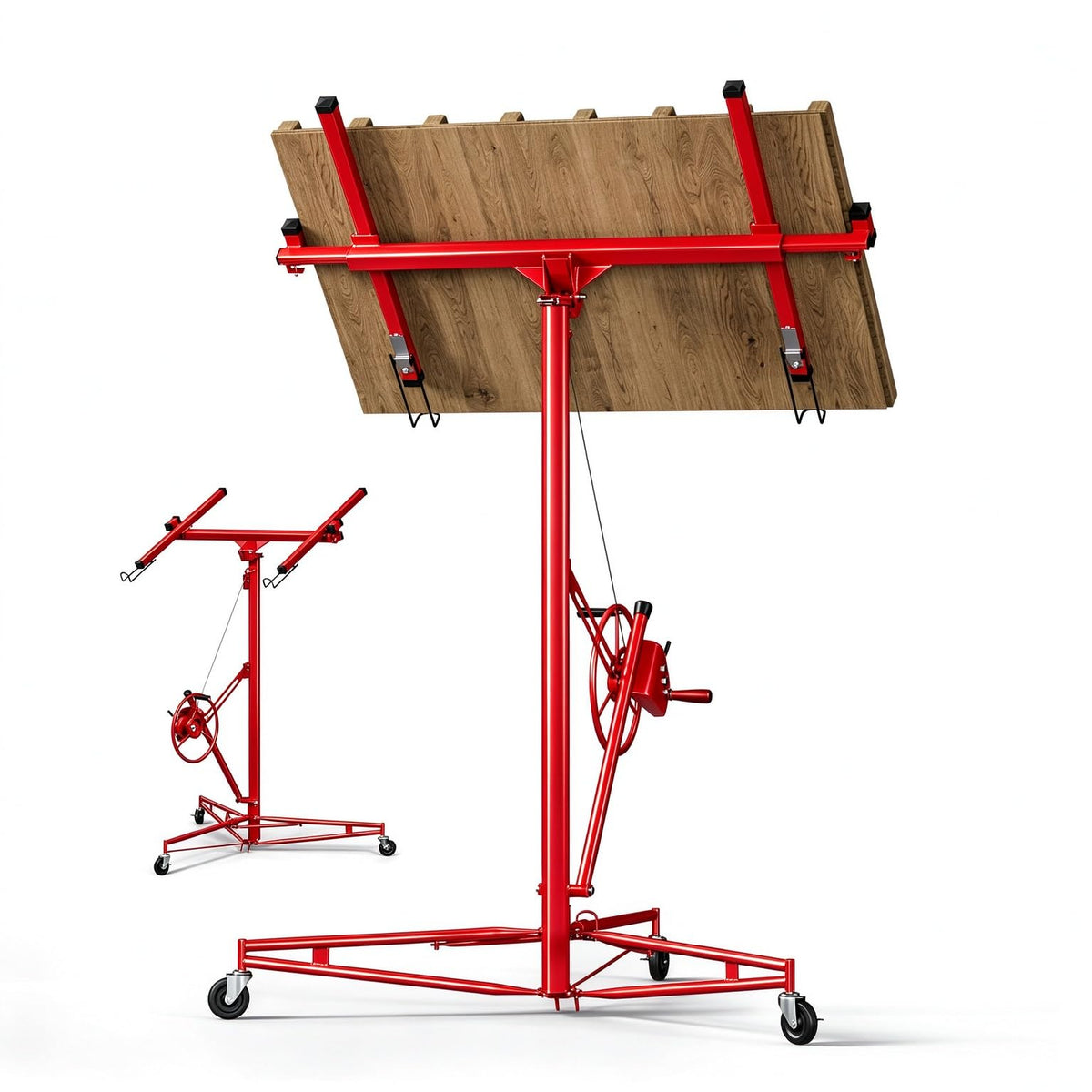 16 ft Drywall Lift, 150 Lbs Heavy Duty Sheetrock Hoist with Wheels