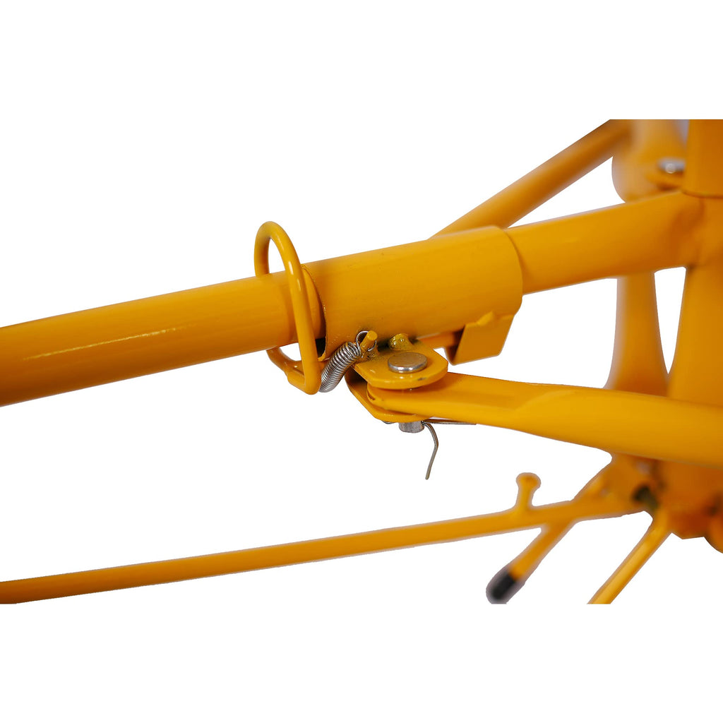 Gecheer Drywall Lift Hoist Jack – 11 ft Adjustable Panel Lifter for 4x8 to 4x16 Sheets, 150 lb Capacity, Foldable Steel Frame with Built-in Winch & Brake, Easy One-Person Operation