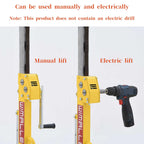 4M Drywall Lift, Manual Electric Dual Power Sheetrock Jack for Ceiling Walls, Stable Panel Lifter with Smooth Height Adjustment, Labor Saving Construction Tool for Contractors