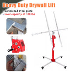 Drywall Lift Red Drywall Rolling Lifter Panel, 10/11.5/13/14.7/16.4 Ft Sheetrock Lifting Tools, Adjustable Ceiling Board Hoist Commercial, for Workshop Garage(3.0 m(10ft))