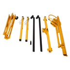 13FT Drywall Lift Sheetrock Lift, 150LBS Capacity, Drywall Lift Panel Hoist with Telescopic Arm, Drywall Jack Lift with 3 Lockable Wheels for Home Improvement Classic, 4'x16' Panel Size, Yellow