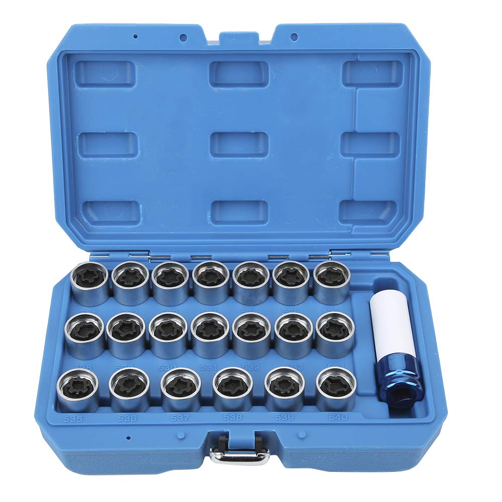 21Pcs Wheel Locking Lug Nut Key Set, Anti Theft Kit for Mini Series E12 E21 E23, with Convenient Storage Box, sturdy Alloy Material, outstanding Fit for Multiple