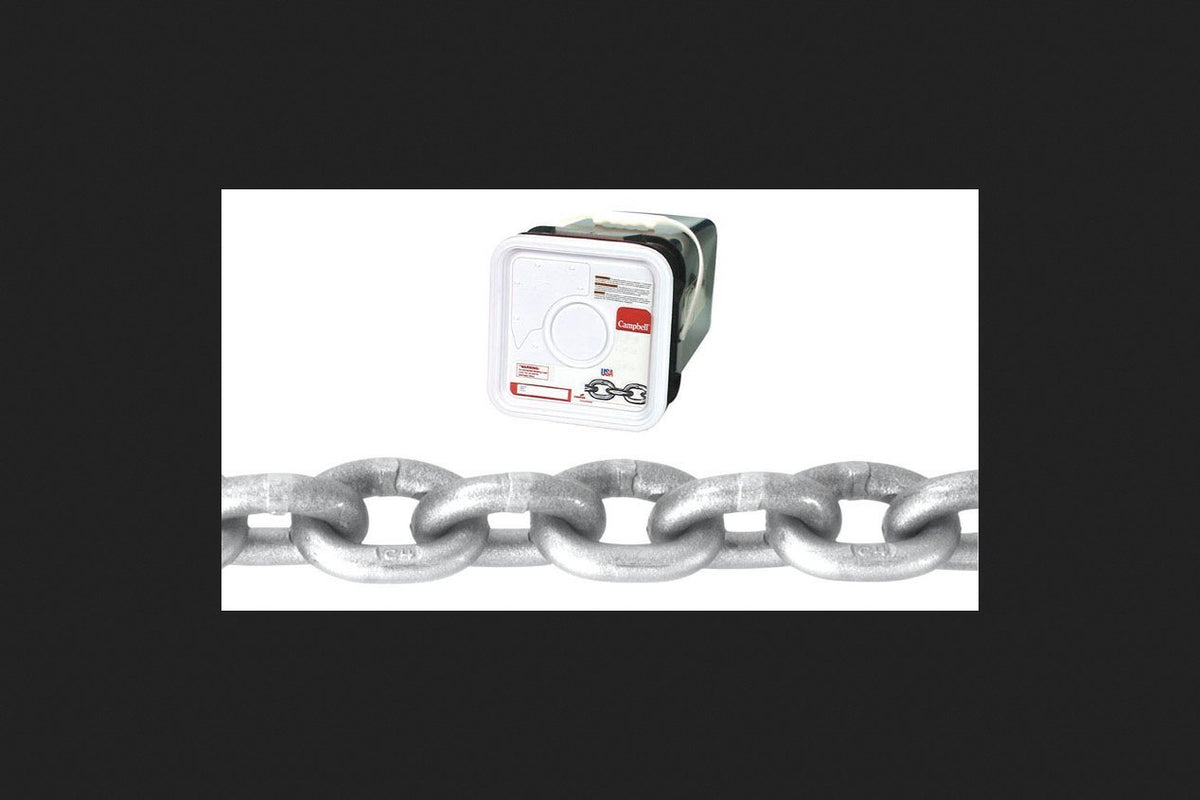 Campbell 0184416 1/4" X 100' High Test Chain Square Chain