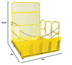 Titan Attachments 54-in Wide Mobile Easy Loading Work Platform for Fork Trucks and Forklifts