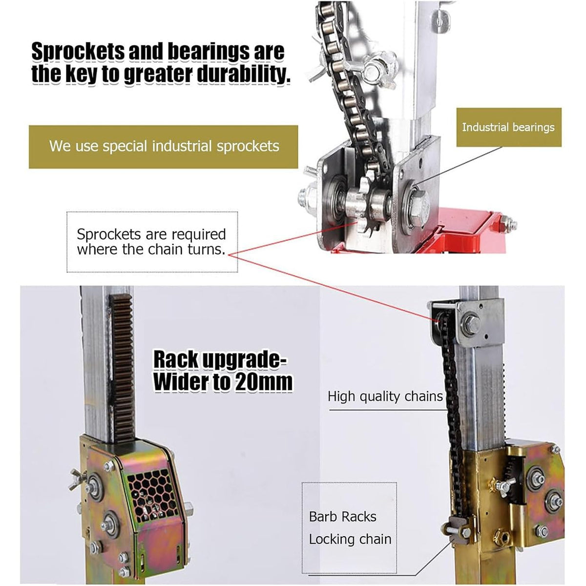 Commercial Drywall Lifter, Heavy Duty Drywall Lifter, House Construction Drywall Panel Lifting Jack Tool with 4 Inch Casters Rolling Locking, Suitable for Construction, Industry ()