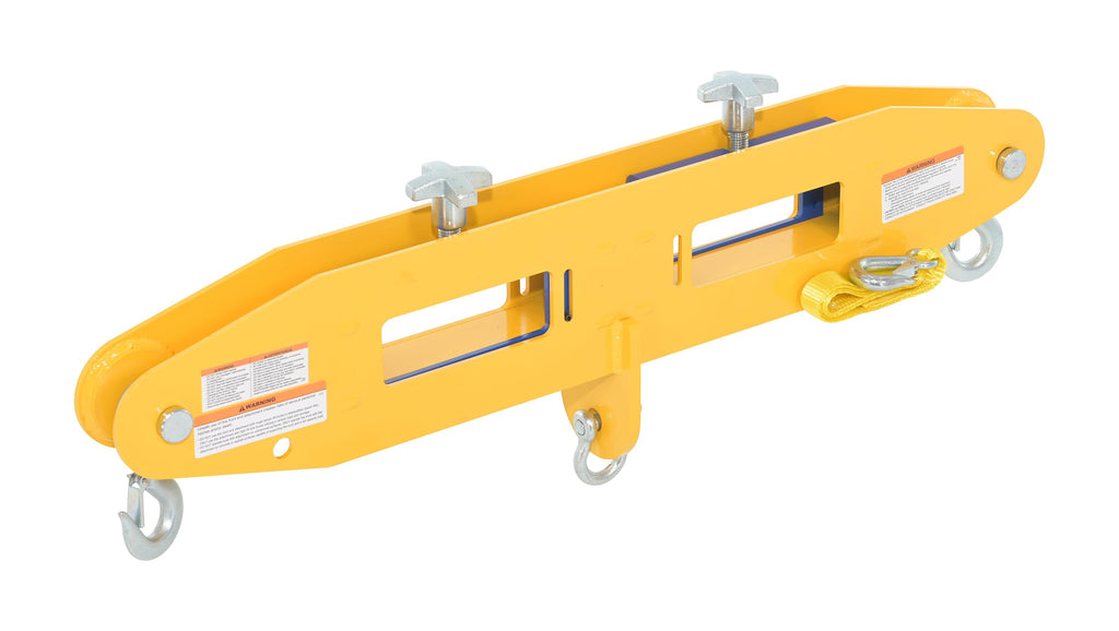 Vestil FLB-D-4 Steel Forklift Lifting Beam 40 in. x 4-7/8 in. x 17-1/16 in. 4,000 Lb. Capacity Yellow