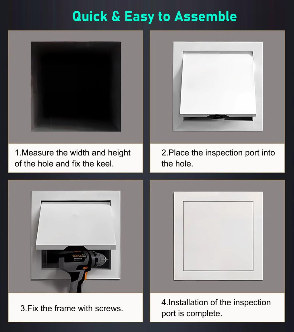 Lockable Ceiling Access Panel 14x24 in - Drywall Lift Attic Door for Easy Inspection & Service, Ideal for Electrical & Plumbing Access, Durable Hatch with Secure Lock