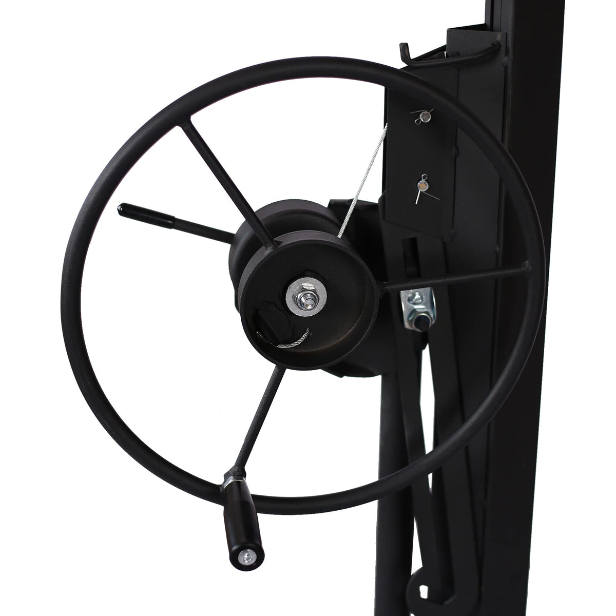 Gecheer Drywall Panel Hoist Drywall Lift Rolling Panel Hoist Jack Lifter 16ft Black Color 2485B