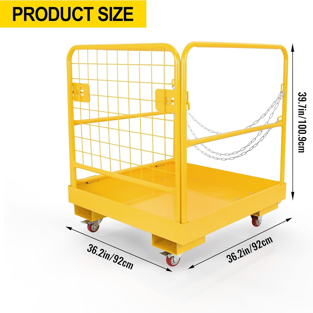 Forklift Safety Cage 36"x36" Inch Heavy Duty Forklift Man Basket 1150lbs Capacity Forklift Work Platform Provide Safety for Most Aerial Jobs,36"
