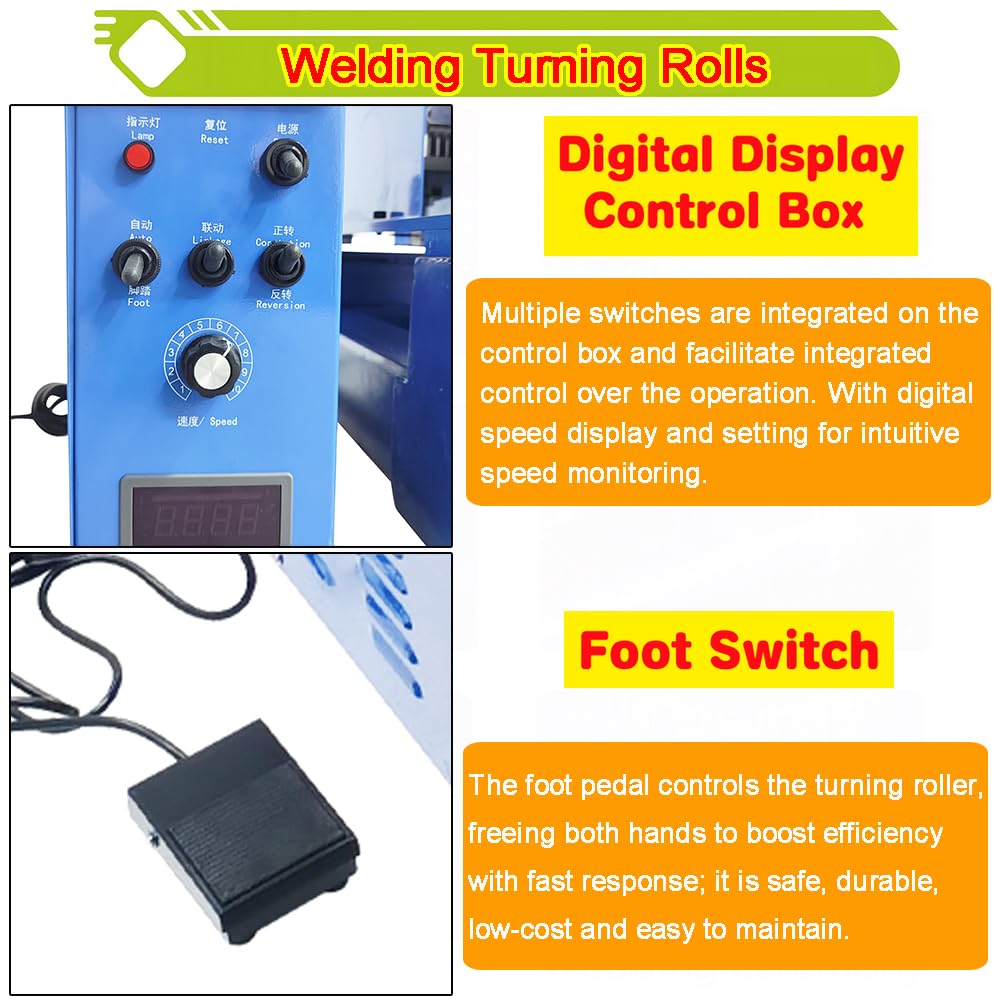 Welding Turning Roller with Sliding Rail and Press Wheel Frame