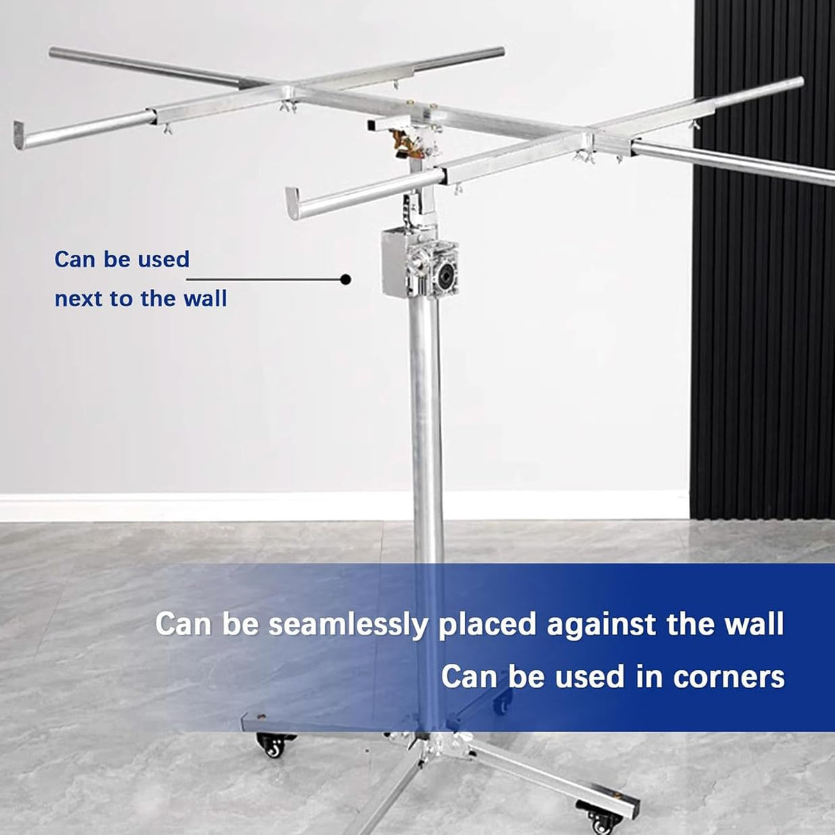 Gypsum Board Lifter, Sheet Lifter, Level Gauge, Lifting Jack Tool with Lockable Universal Wheels, Strong Load-Bearing Capacity, Suitable for Construction, Construction Sites ()