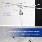 Plasterboard Lifter Drywall Lift Plaster Board Panel Hoist Jack Tool with Lockable Universal Wheels, Strong Load-bearing Capacity, Metal Material, Ceiling Drilling,3.2m