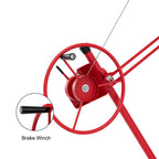 Drywall Lift 11FT, Sheetrock Lift 150LBS Heavy Duty Drywall Lift Panel with 360° Adjustable Telescopic Arm & 3 Lockable Wheels, Drywall Lifter for Home Improvement (Red)