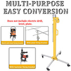 Drywall Lift Panel Hoist Jack Lifter with Lockable Wheels, Foldable Commercial Equipment for Building and Construction, High Weight Capacity
