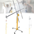 Adjustable Drywall Jack Lift for Ceiling Installation, Foldable Labor-Saving Construction Tool with Telescopic Arm & Lockable Wheels, Ideal for Home Improvement and Professional Use