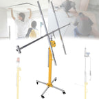 Adjustable Drywall Jack Lift for Ceiling Installation, Foldable Labor-Saving Construction Tool with Telescopic Arm & Lockable Wheels, Ideal for Home Improvement and Professional Use