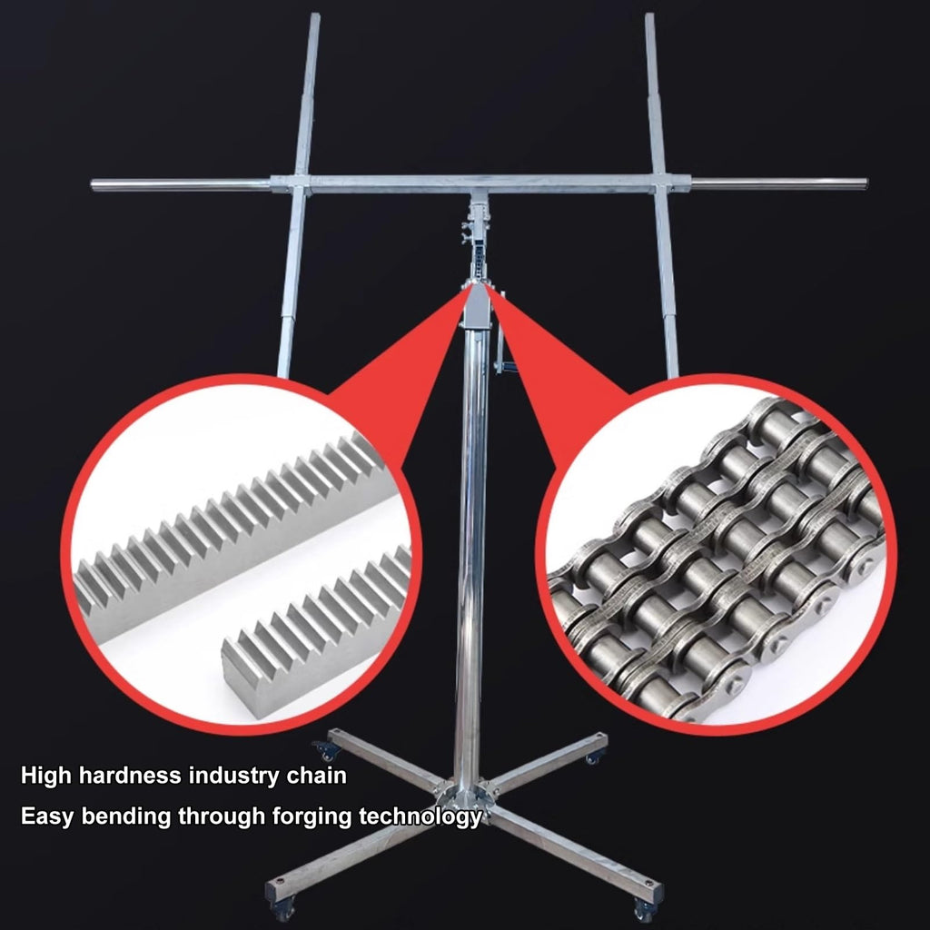Drywall Jack Lift, Sheetrock Lift Drywall Lift Adjustable Telescopic Arm Can Be Locked by Casters Easy to Operate Convenient and Labor-Saving Air Conditioning Light Installation to,4.1M