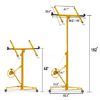 Drywall Lift 16FT, Sheetrock Jack for Ceiling & Wall, 150 Lbs Heavy Duty
