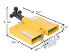 Vestil FTTM-2 Steel Fork Lift Hitch Attachment 20-9/16 in x 14-1/2 in x 8-1/16 in 1500 Lb. Capacity Yellow
