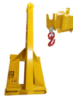 INTBUYING Adjustable Forklift Jib Boom Crane, Lifting up to 4400LB/2T, with a Mobile Crane Hoist and Truss Hook Extension Attachment Ranging from 63-98in for Forklift Towing and Handling Equipment