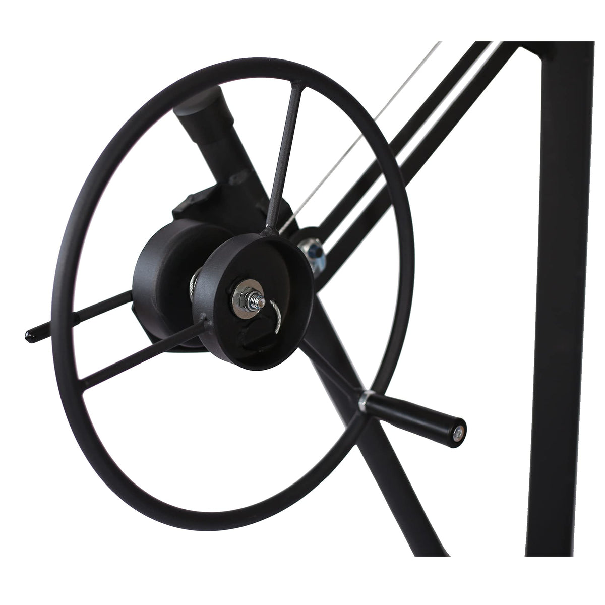 Gecheer Drywall Lift Hoist with Built-in Winch and Brake – 16 ft Rolling Panel Lifter, 150 lb Capacity, Adjustable Height 4–16 ft, Foldable Steel Frame, Easy One-Person Operation