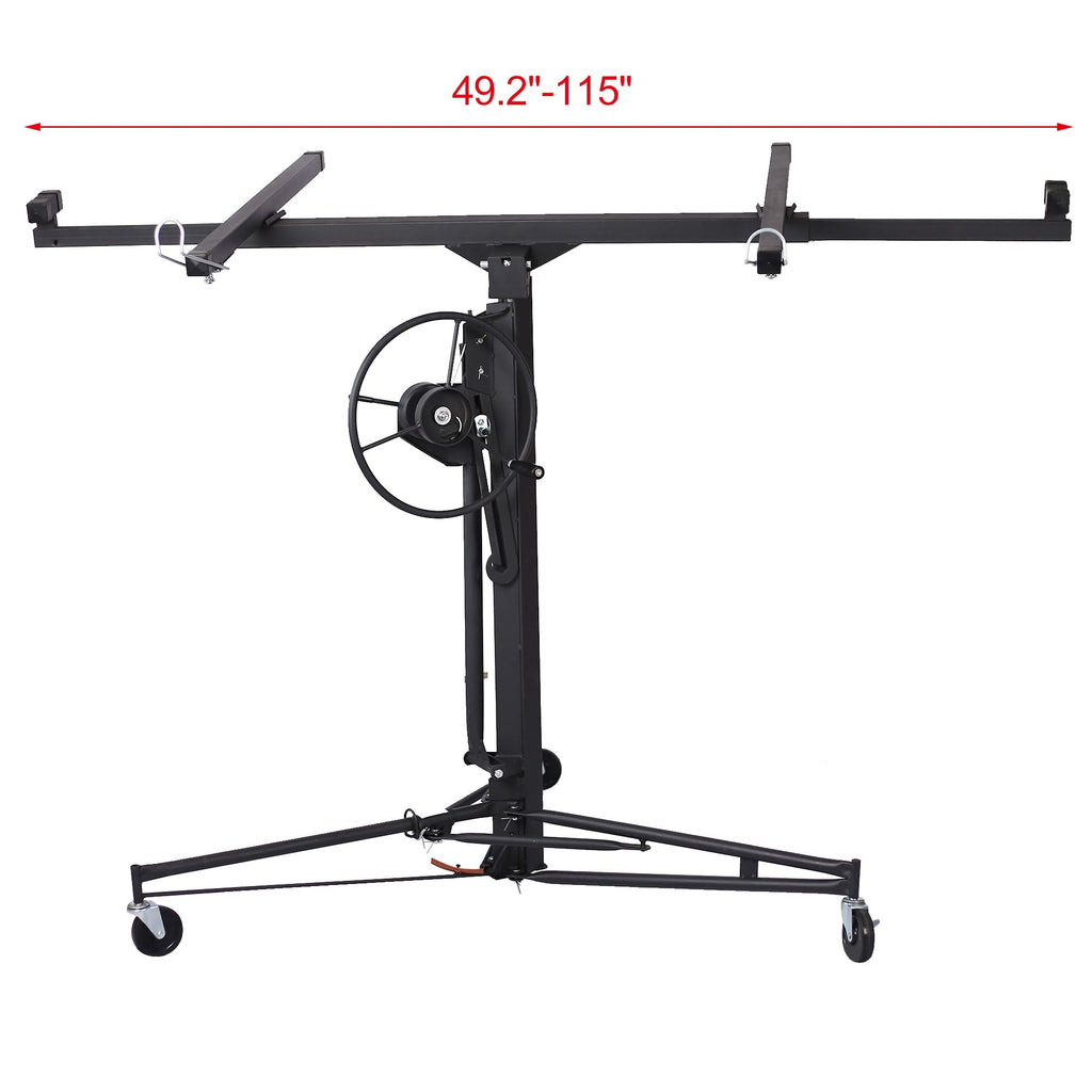 Drywall Lift, 16-Foot Panel Hoist, 150-lb Capacity, Black