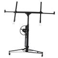 13FT Drywall Lift Sheetrock Lift, 150LBS Capacity, Drywall Lift Panel Hoist with Telescopic Arm, Drywall Jack Lift with 3 Lockable Wheels for Home Improvement Classic, 4'x16' Panel Size, Black