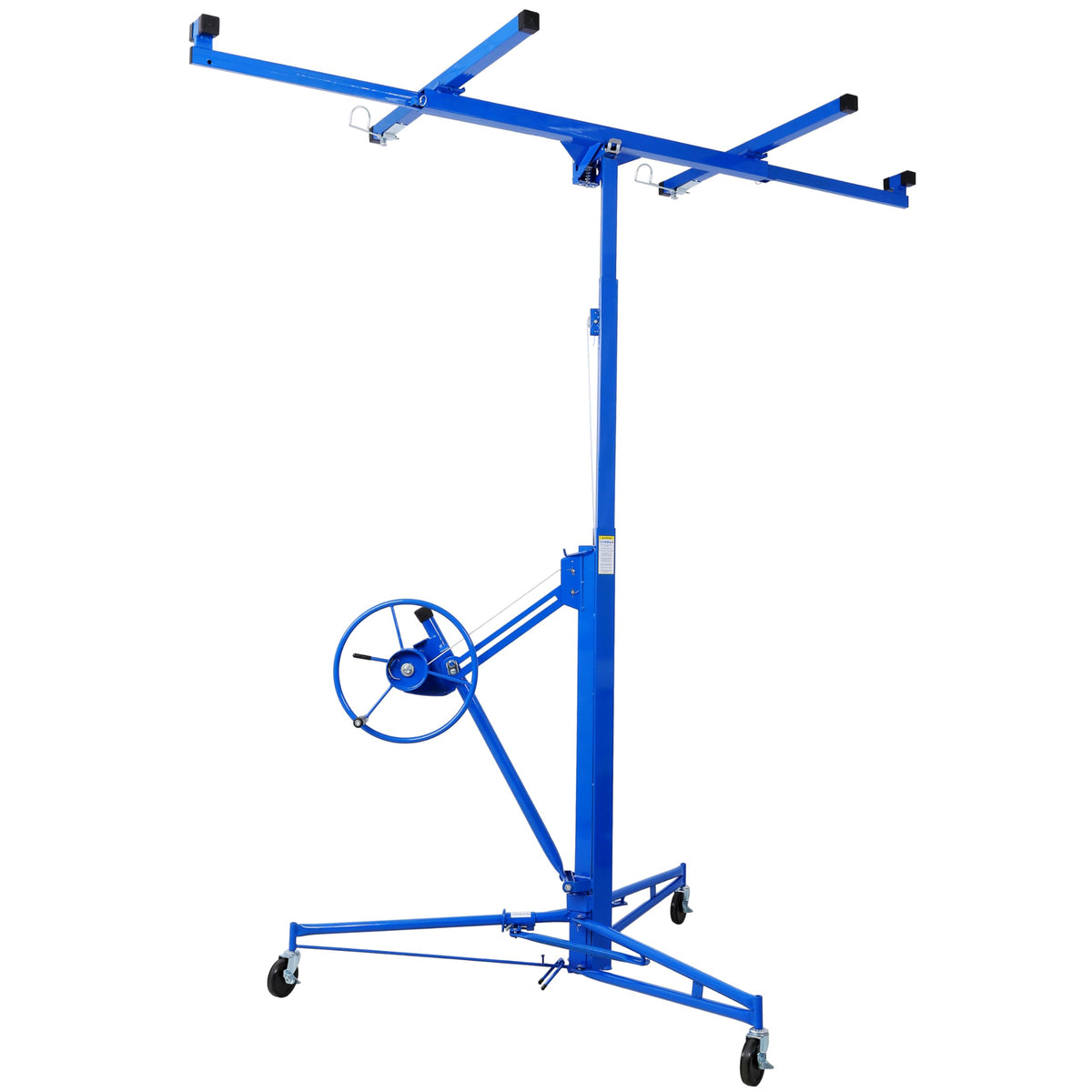 Gecheer 11-Foot Drywall Lift Hoist with 150 lb Capacity, Adjustable Telescoping Arm, 360° Rotating Cradle, Foldable Steel Frame, Easy Single-Person Operation for Walls and Ceilings