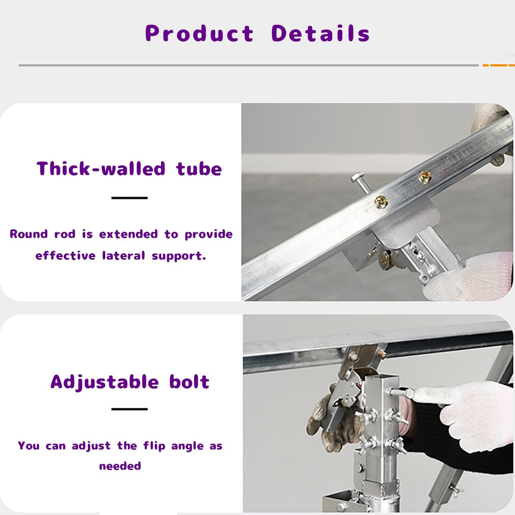 Drywall Lift Panel, Manual and Electric Dual Purpose 10.5ft/12.4ft Max Height Three in One Drywall Lift Stability and Durability Lift for Ceiling and Walls Tools Sheetrock Lifter Tool(3.2M(10.5