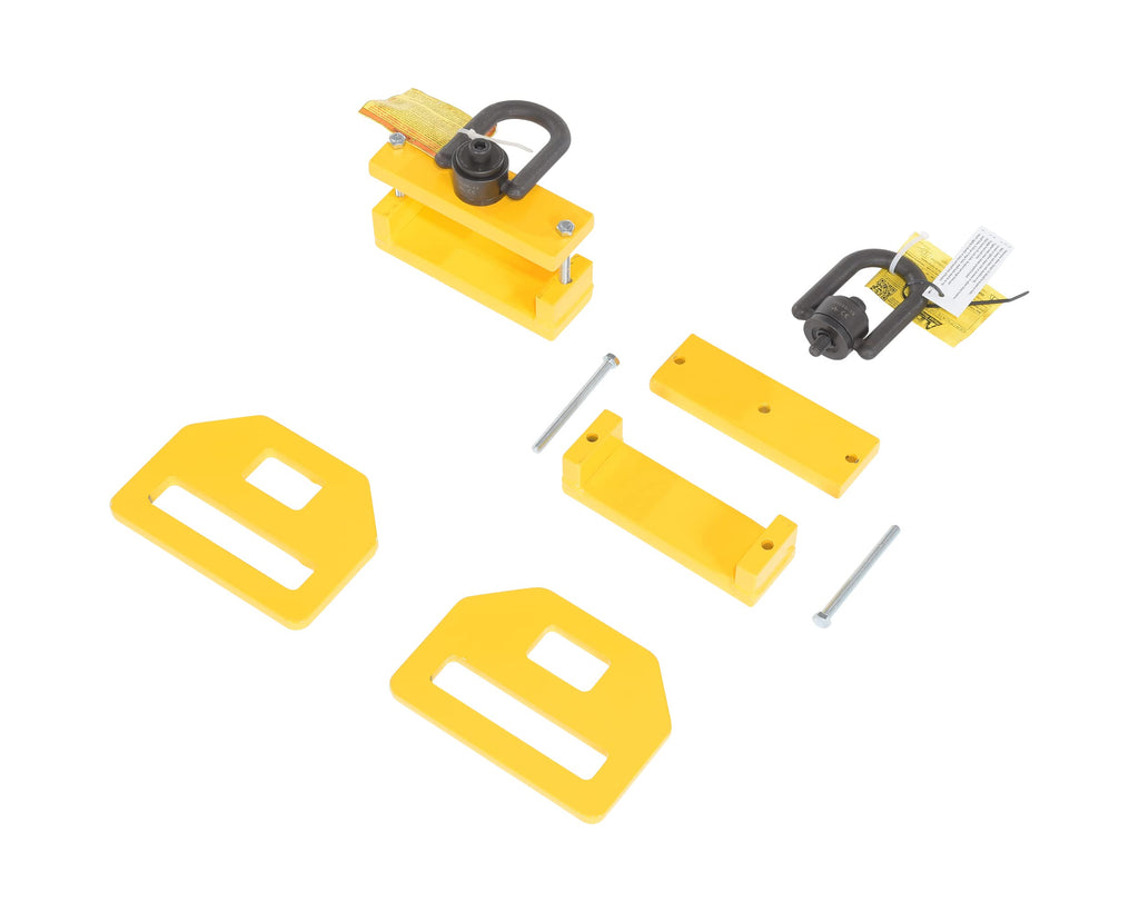 Vestil FTDC-6-4400 Steel Forklift Tie Down Clamps 2-1/2 In. x 8-1/4 In. x 8-1/2 In. 4400 Lb. Capacity Yellow