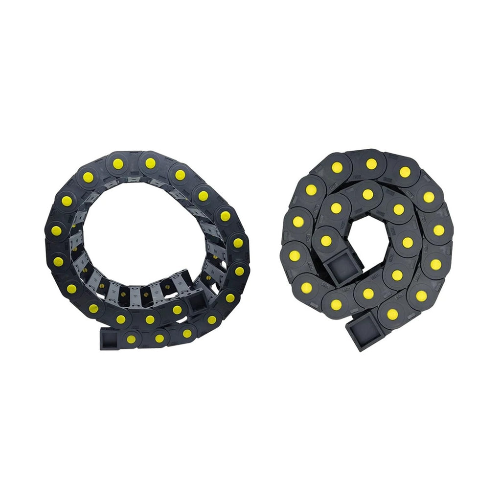 25x25 25x38 25x50 25x57 25x70 25x77 25x103mm Nylon Mochine Towline Cable Chain Non-Opening Enclosed Drag Chain L1m for CNC