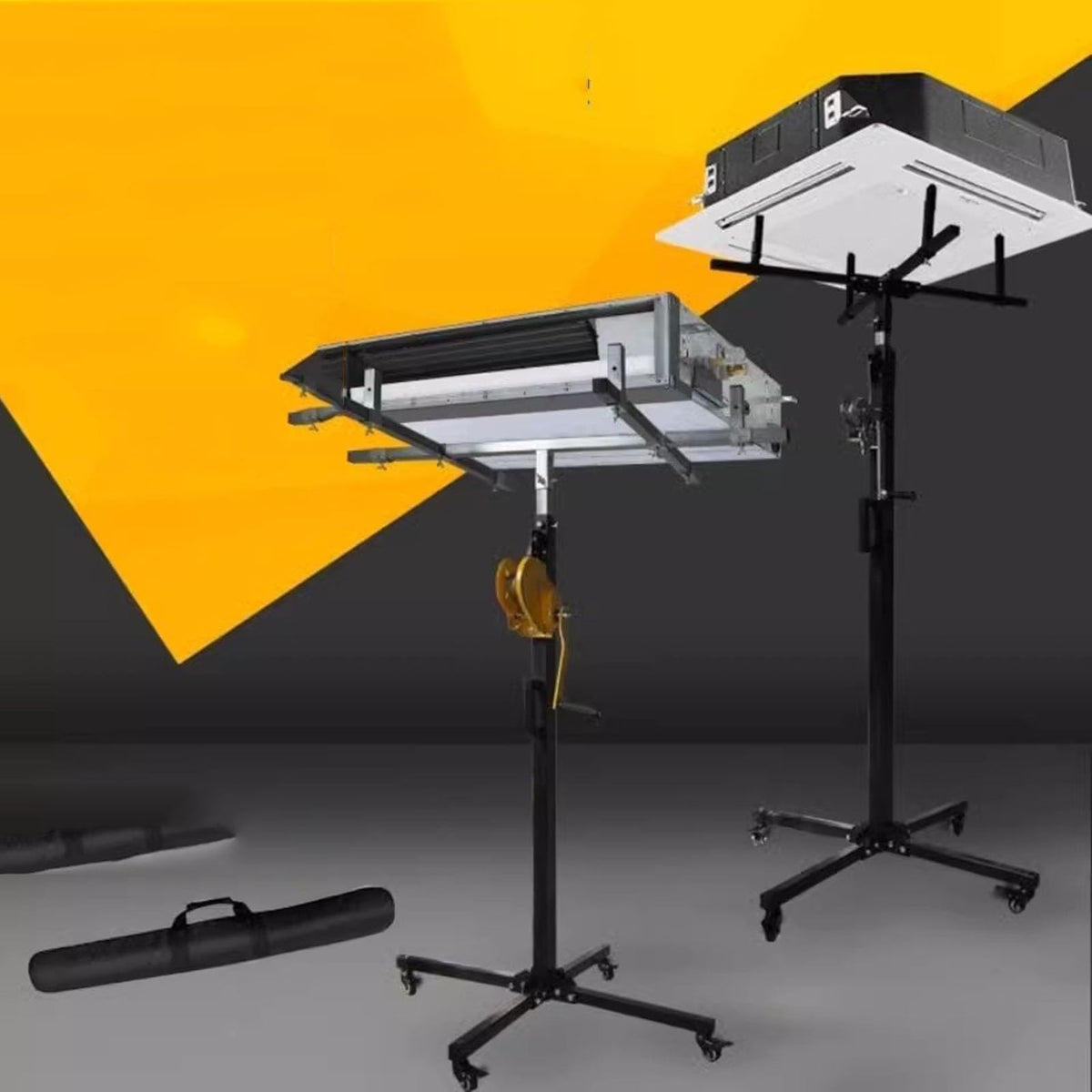 Manual Mode Drywall Lifts ， with Ockable Wheels Ceiling Lifter Panel, Adjustable Telescopic Arm Tool Jack Lifter for Home Improvement(Height -3m)