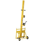 10' Heavy-Duty Drywall Panel Lift,16'x4' Panel Support, Single-Person Operation, Auto-Locking Winch,Large Rubber Tires & Casters, Ideal for Drywall/OSB/Plywood/Cement Board Installation