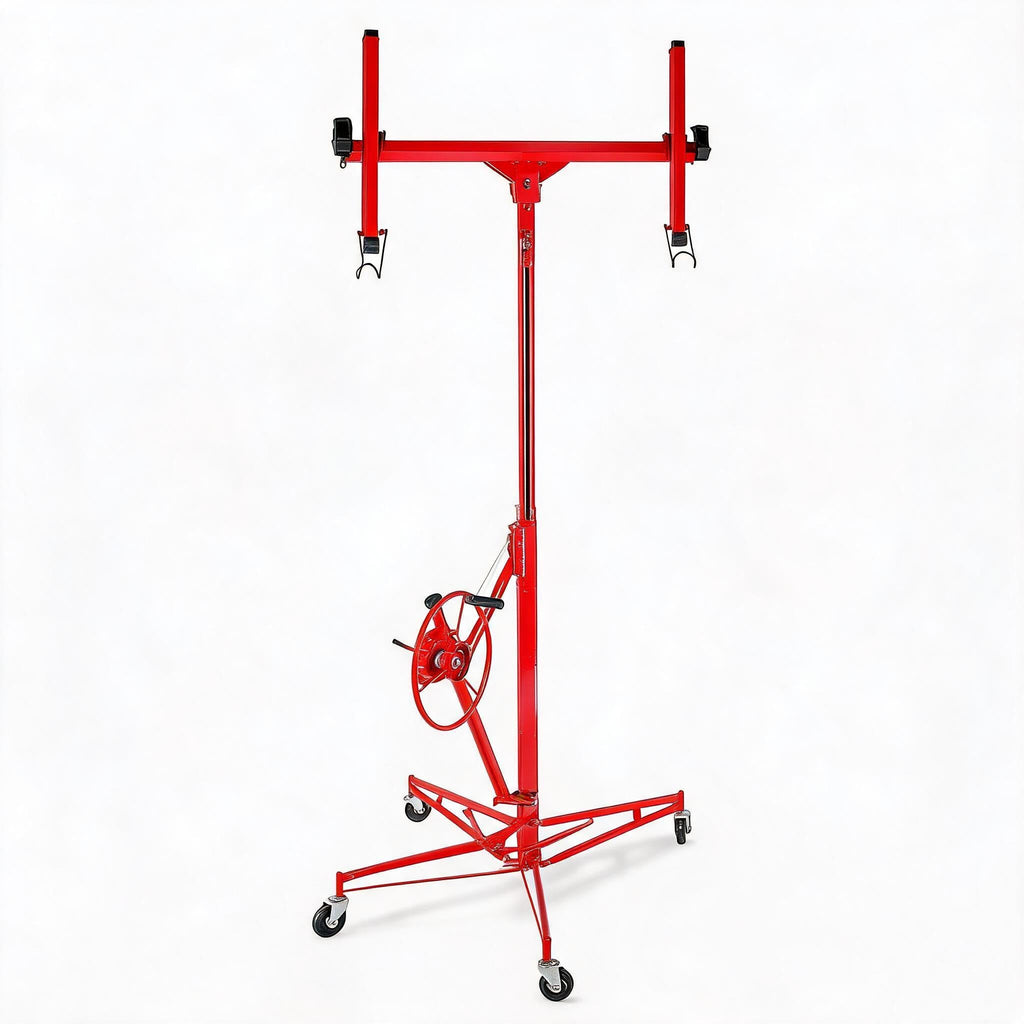 16FT Red Drywall Lift, 150LBS Heavy Duty Sheetrock Hoist