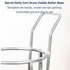 Heavy Duty Barrel Dolly Cart with 360° Swivel Casters, Stainless Steel Drum Caddy, Multi-Size Bucket Roller Base for Wine/Meal Containers, Portable Removable Bucket Mover,Style 1,Siameter 55cm