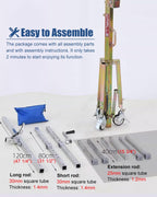 ZIMGOD Ceiling Sheetrock Lift Drywall Lift, 10 11.5 13ft Drywall Panel Hoist with Wheels, Portable Drywall Jack Construction Tools for Commercial Residential(Max Height 3.0m/9.8ft)
