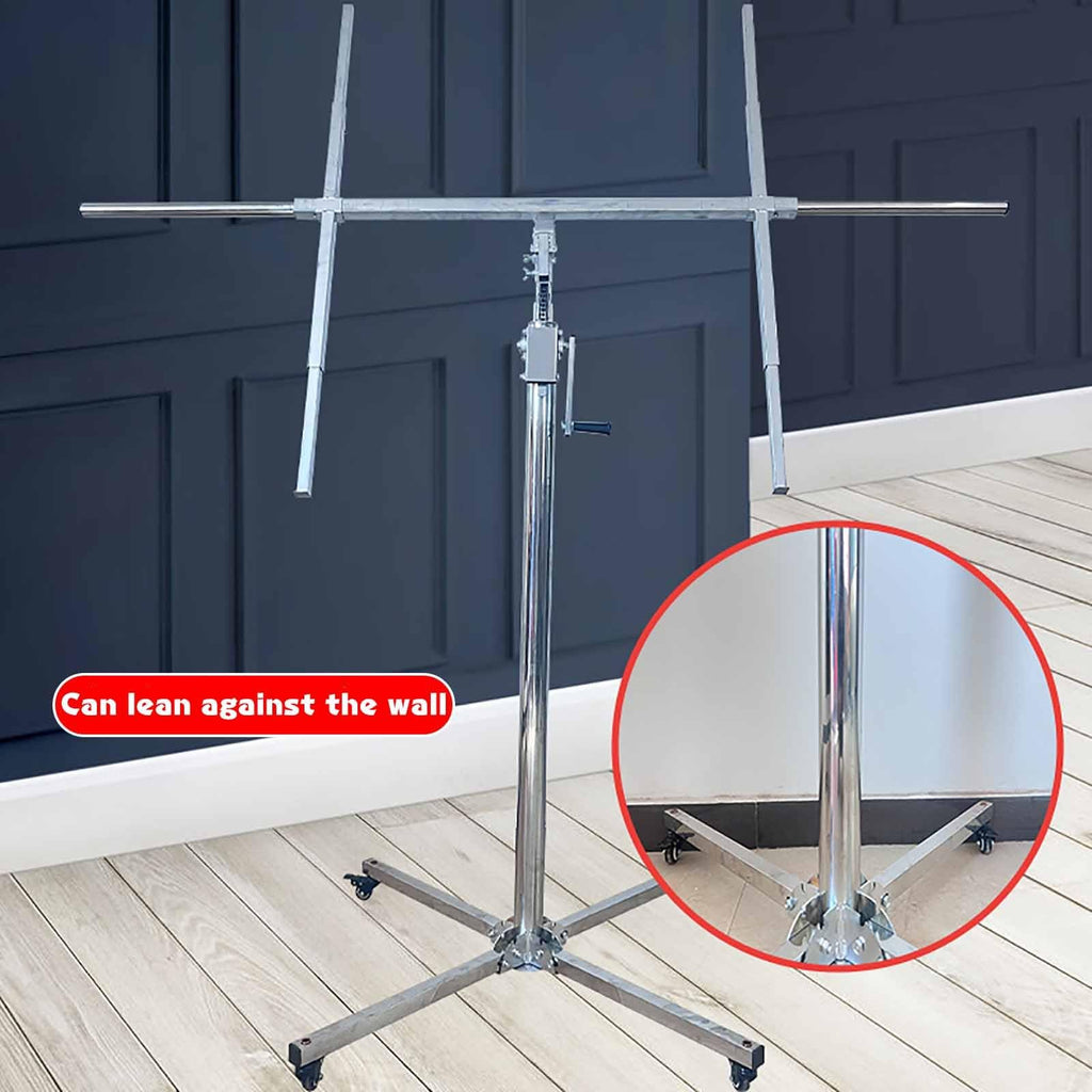 Three in One Drywall Lift Sheetrock Lift with Electric Hammer Bracket, Rolling Caster Wheels Lockable Construction Tools Mobile Installation Brackets(3M)