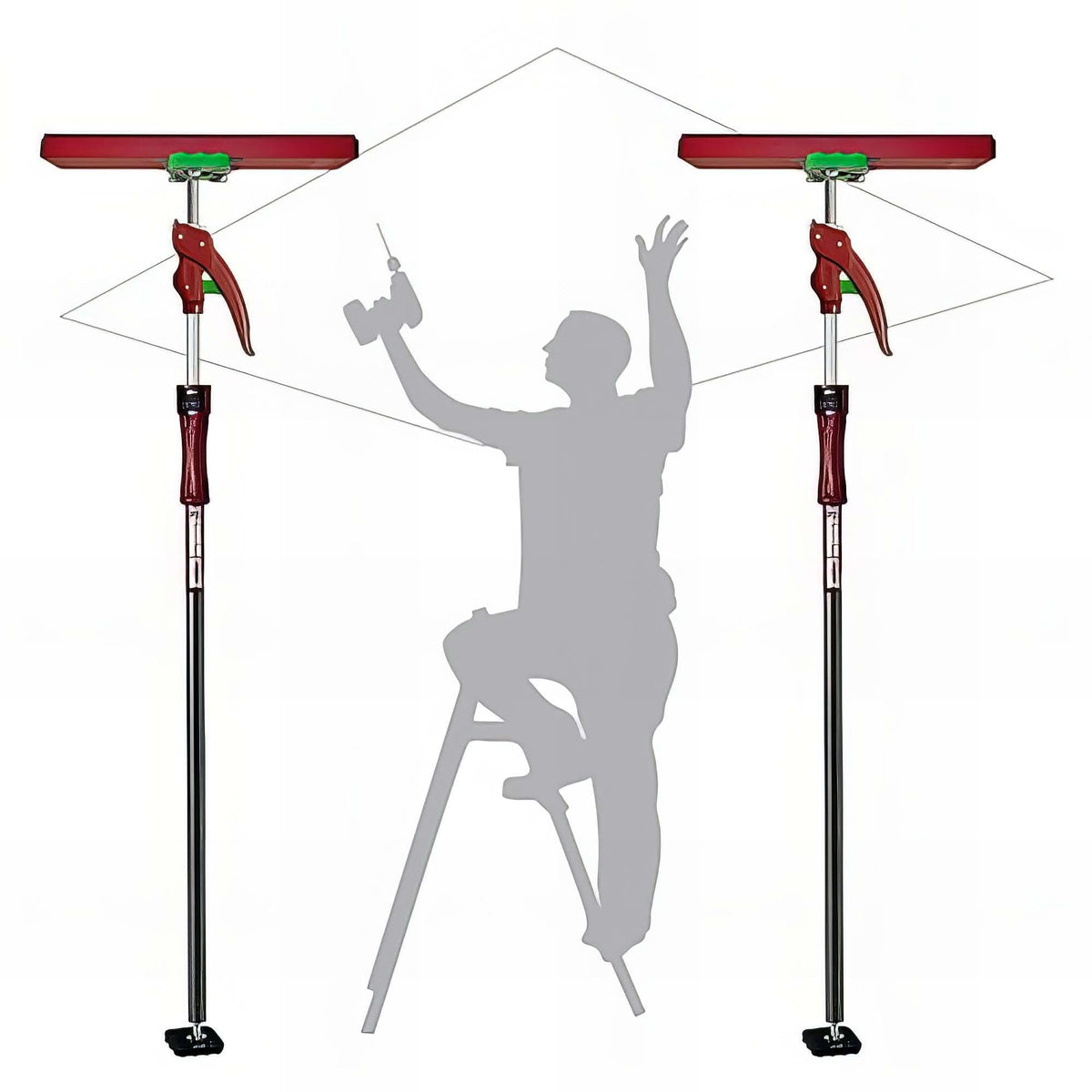 Piher - Piher drywall kit - 2 stands 155 to 290 cm with accessories and storage bag