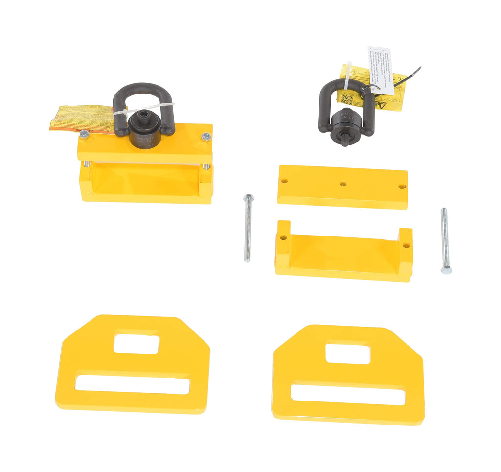 Vestil FTDC-6-4400 Steel Forklift Tie Down Clamps 2-1/2 In. x 8-1/4 In. x 8-1/2 In. 4400 Lb. Capacity Yellow