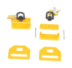 Vestil FTDC-6-4400 Steel Forklift Tie Down Clamps 2-1/2 In. x 8-1/4 In. x 8-1/2 In. 4400 Lb. Capacity Yellow