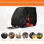 Forklift Cover for Hyster S50 2010-2020 2021 2022 2023 2024 2025 2026 Machinery Shield & Equipment Guard with Reflective Strips Side Zipper & Adjustable Fasteners