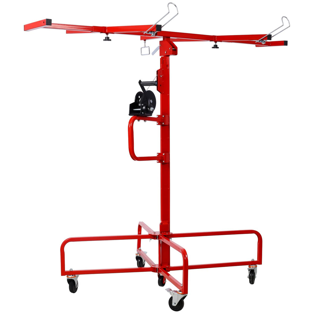 Drywall Lift Panel 13' Lift Drywall Panel Hoist Jack Lifter Jack Rolling Caster Wheel