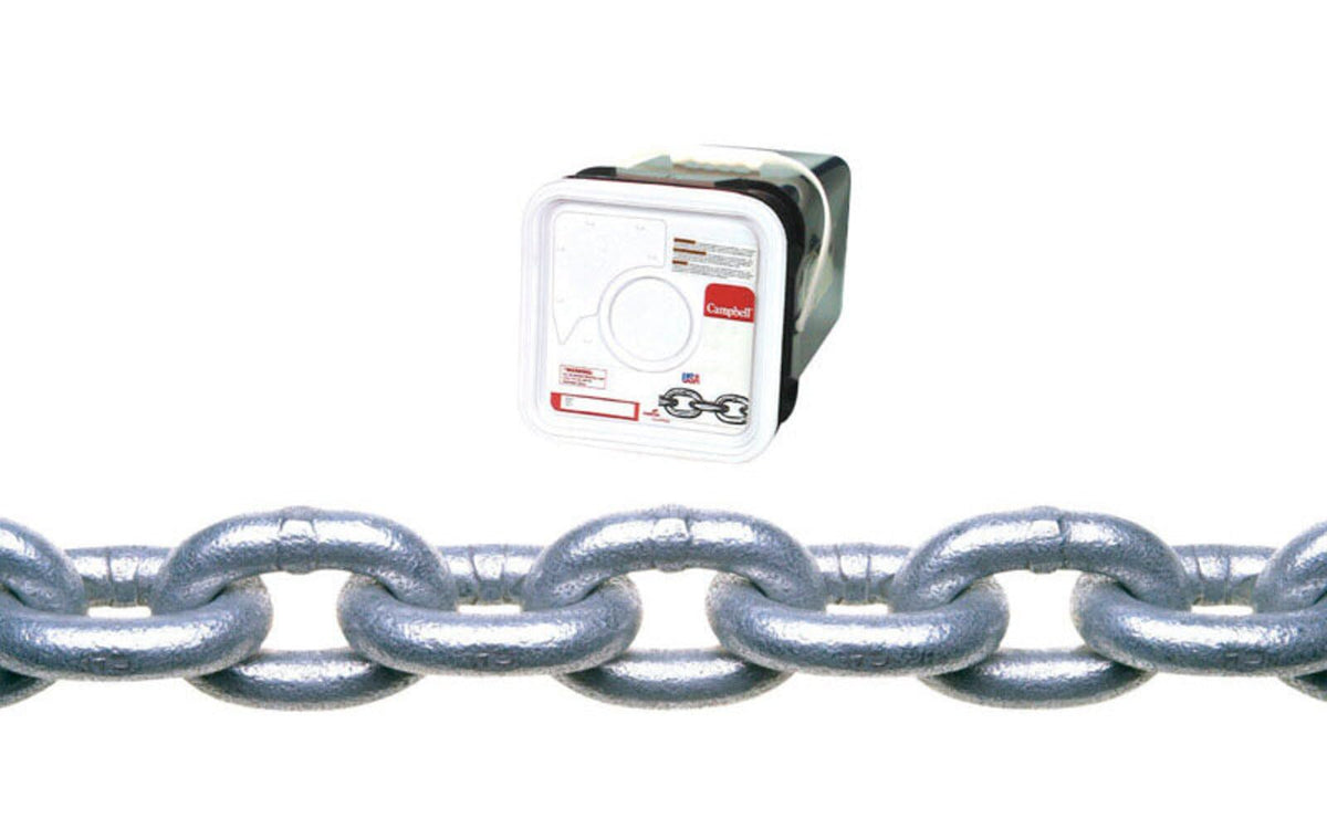 Campbell Chain 1/4 in. Oval Link Carbon Steel Proof Coil Chain 1/4 in. Dia. x 100 ft. L - Total Qty: 1; Each Pack Qty: 1