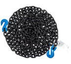 Mytee Products 2 Pack 3/8" x 10' G100 High Grade Transportation Chain w/Grab Hooks, 8800 lbs WLL