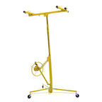 16 FT Drywall Lift – Panel Rolling Hoist Jack Lifter Sheetrock, Drywall Lifting Construction Tools, Caster Wheel with Adjustable Telescopic Arm, Yellow