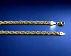 10K Yellow Gold Rope Necklace Bracelet Chain Diamond Cut 2mm-10mm 7"-30" | MADE IN ITALY