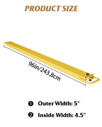 GARVEE Forklift Extensions, 96 in Length 4.5 in Width Fork Extensions for Forklifts, Heavy Duty Steel Forklift Attachment, 1 Pair Pallet Fork Extensions, Yellow