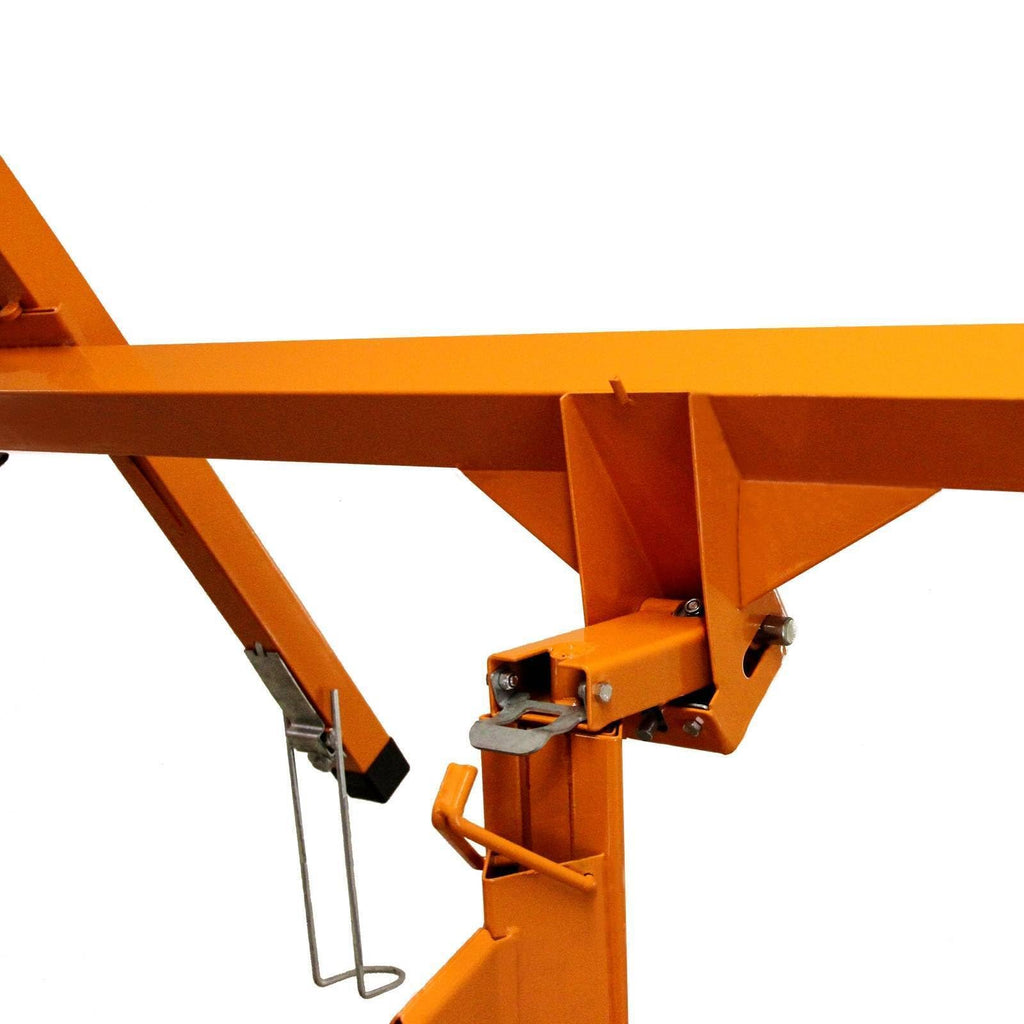 Heavy-Duty Drywall Lift, 16ft Ceiling Hoist, 150lbs Capacity, Steel Construction, Foldable with 4" Casters, Easy Assembly, for Commercial/Home Use